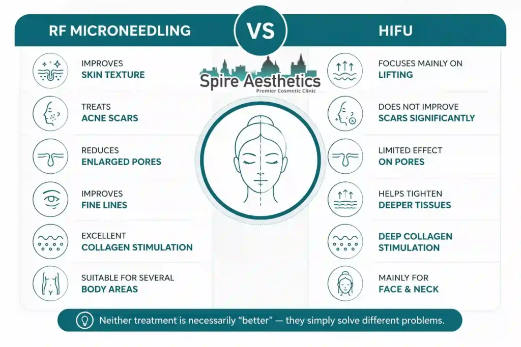 RF Microneedling vs HIFU: Which Treatment Gives Better Results Ware?